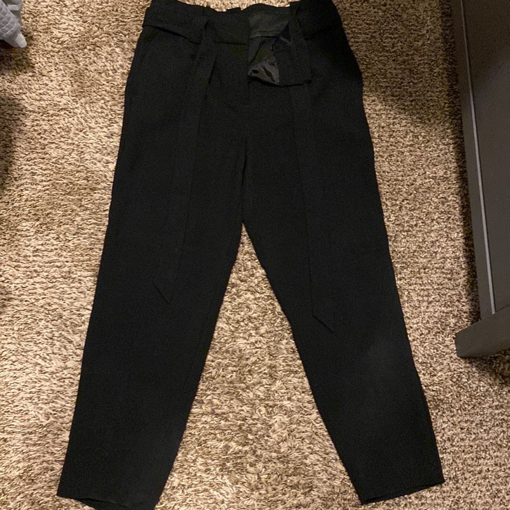 Express Ankle Paper Bag Pant with belt